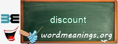 WordMeaning blackboard for discount
